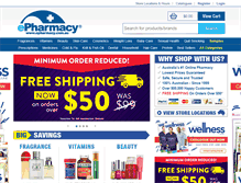 Tablet Screenshot of epharmacy.com.au